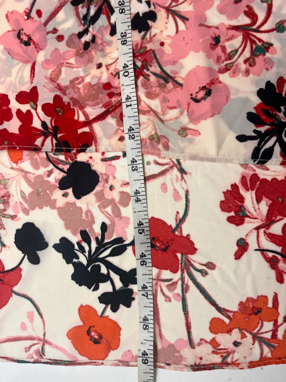 Nanette Lepore Long Sleeve High-Low Smocked Mockneck Floral Pink Dress Size 6 - Picture 14 of 14